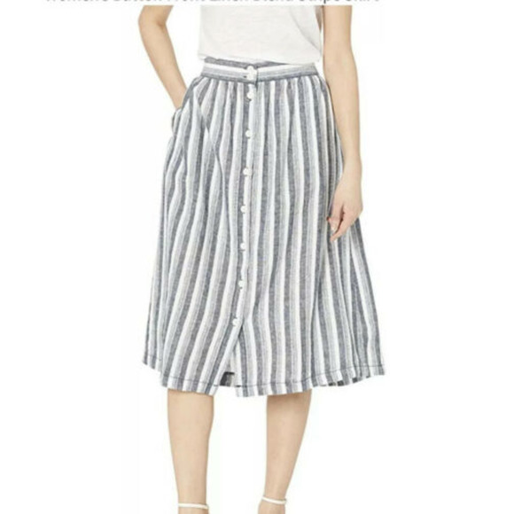 Max Studio Dresses & Skirts - Max Studio Button Front Linen Blend  Skirt  XL
